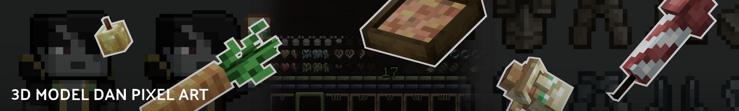 Model 3D dan Pixel Art